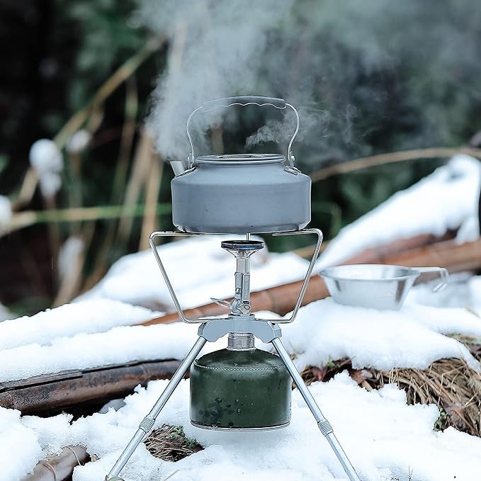 CAMPINGMOON Smart Backpacking Stove Stand with Upper Support Trivet Z01 (High stand with spacer adapter Z01+Z03)