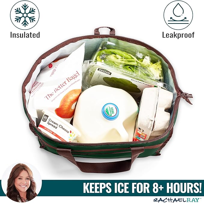 Rachael Ray Chillout Soft Sided Cooler Bag - Insulated, Leak Proof, Portable for Travel