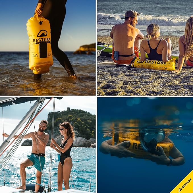 restube Waterproof Phone Pouch | IPX8 Case Fits Up to Max [6.9 Inches] - iPhone 14, 13, 12, 11, XS, XR, X, 8, 7 | Samsung S20, S10, S9 - Ideal for Swimming, Beach, Pool, Travel Black