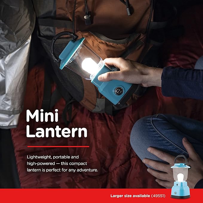 Enbrighten LED Mini Camping Lantern, Battery Powered, 200 Lumens, 40 Hour Runtime, 3 Modes, Night Light for Kids, Ideal for Hiking, Outdoors, Emergency, Snow, Hurricane and Storm