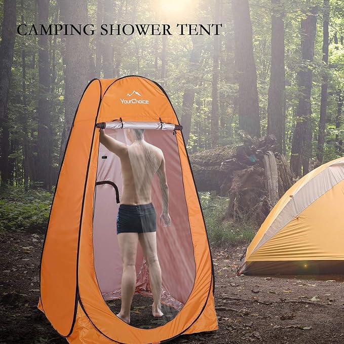 Your Choice Pop Up Privacy Shower Tent - Portable Changing Tent for Camping, Beach & Hiking - 6.2FT Lightweight with Carry Bag, Quick Setup & Full Coverage