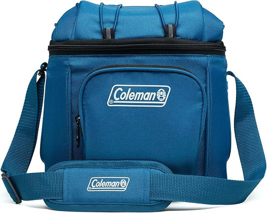 Coleman Chiller Insulated Soft Cooler, Leakproof 9/16/30 Can Cooler with 12+ Hour Ice Retention, Made with Recycled Materials, Great for Lunch, Camping, Beach, Pool, Sports, & More