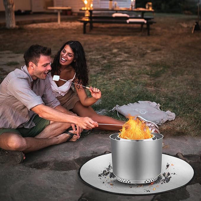 5-Layer Fire Pit Mat 39in Compatible with Solo Stove Ranger Fire Pit, Esay to Clean Under Grill Mats for Outdoor Grill to Protect The Deck, Patio, Pavers