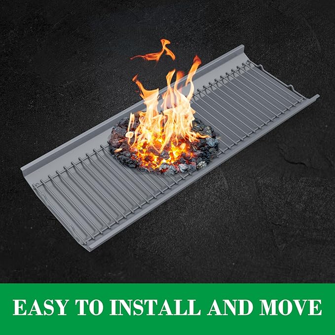 26 Inch Ash Pan Replacement Parts for Nexgrill ‎810-0029C Charcoal Grills, Heavy Duty Steel Gray Coating Ash Pan/Drip Pan for Nexgrill Charcoal 29inch Grills 810-0029C, 26" Drip Pan