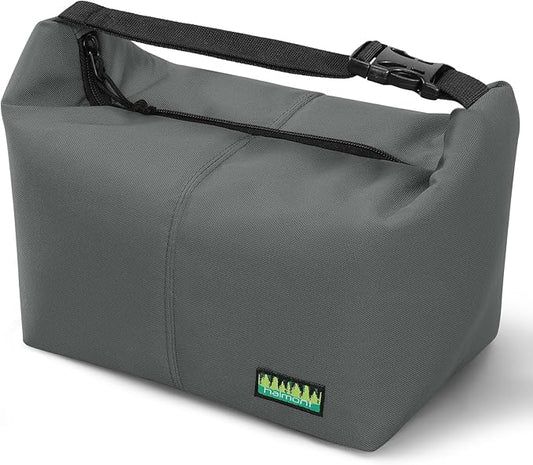 Haimont Lunch Tote Insulated Cooler Bags, Small Leakproof Lunchbox with Handle Buckle, Practical Food Medicine Meal Cooler, Keep Food Fresh, Grey