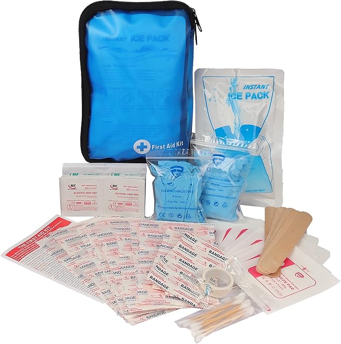 Galaxy 131 Pcs First Aid Kits Tool for Survival Emergency Trauma Military Combat Tactical Medical Hunting Camping Hiking IFAK EMT Bag (131 Pcs Blue First Aid Kits)