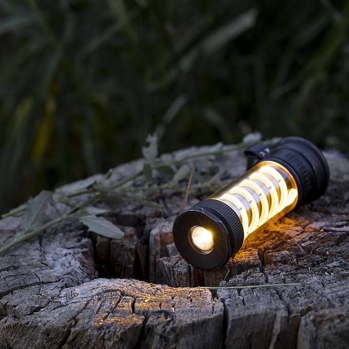 Barebones Edison Light Stick – Tumbled Steel, USB Rechargeable LED Lantern and Flashlight with 7 Modes, 40+ Hour Run Time, Camping Essentials with Magnetic Base