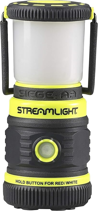 Streamlight 44943 Siege 200-Lumen Ultra-Compact AA Alkaline Outdoor Hand Lantern/Flashlight with Magnetic Base, Yellow