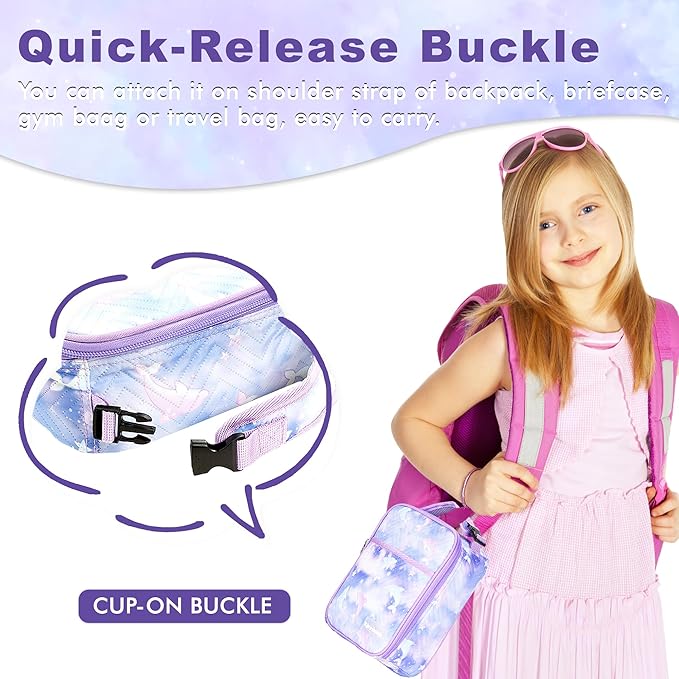 Tirrinia Insulated Lunch Box for Men Women, Portable Thermal Small Lunch Bag for Office Work Picnic, Reusable Compact Lunchbox Cooler Tote for Adults,Purple Dolphin