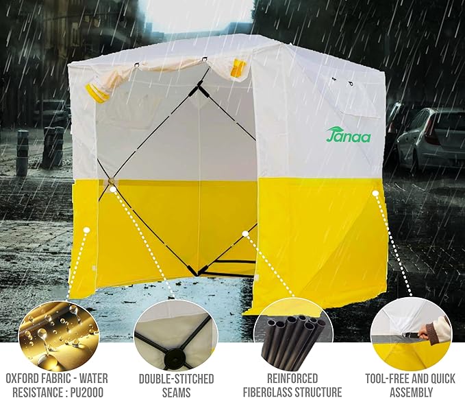 JAX3 | Professional Work Tent | Pop Up | UV50+| 6,2x6,2x7,05 Ft | Instant Quick and Easy Tool-Free Setup | Waterproof | Slicing, Commercial Tent, Fiber Optic for Heavy-Duty Use