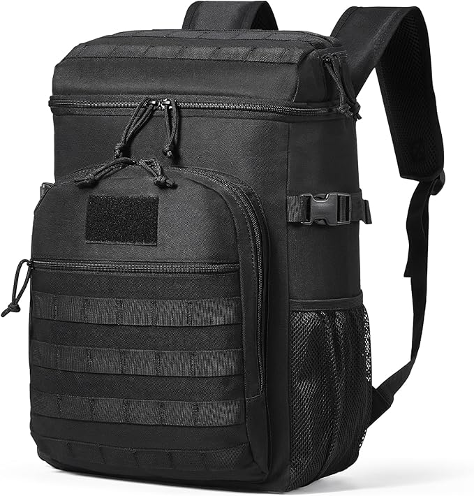 VEVOR Tactical Backpack Cooler, 25L Lunchbox for Work Insulated Leakproof with MOLLE, Lunch Cooler Box with Storage Bags, Lunch Bags Soft Cooler for Office, Picnic, Hiking, Beach, Camping