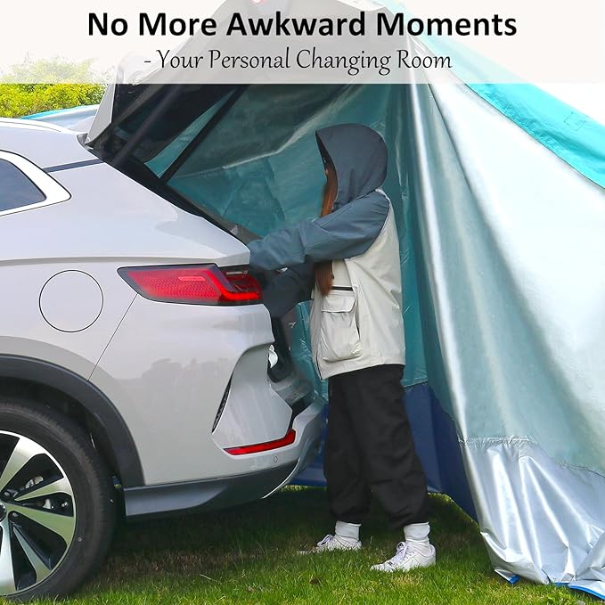 Hatchback Cabana with Magnets - 30-Second Setup Privacy Car Tent, Lightproof Changing Room for SUVs, Vans & MPVs