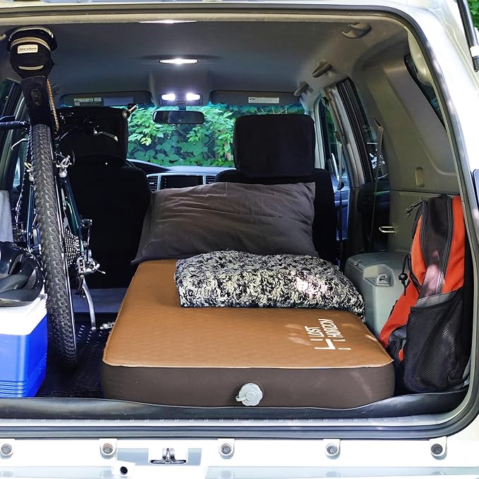 LOSTHORIZON Air & Foam Camping Mattress, Self-Inflating Sleeping Pad, 4.5" Thick, with Air Pump, Cot