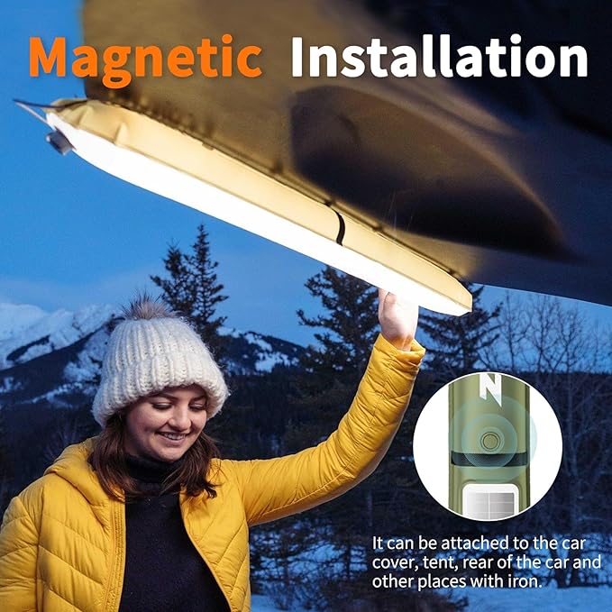 Inflatable Solar Camping Lantern,USB Rechargeable,4 Lighting Modes,IP66 Waterproof,Portable and Lightweight Tent Light