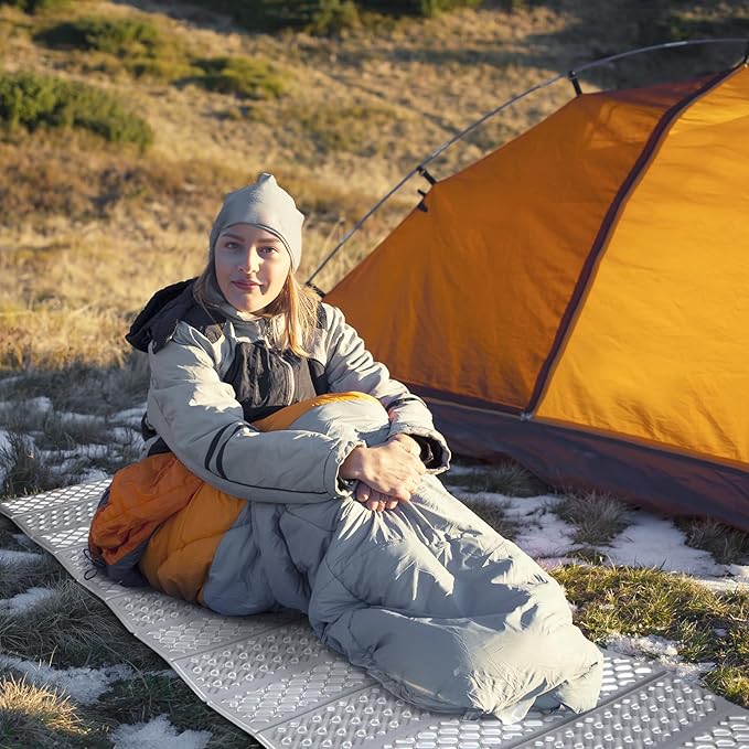 REDCAMP Foldable Foam Camping Pads for Sleeping, Waterproof Closed Cell Foam Camping Sleeping Pad - Ultra-Lightweight for Hiking & Backpacking, R-2.1 Insulated, Royal Blue/Grey/Green/Brown/Khaki