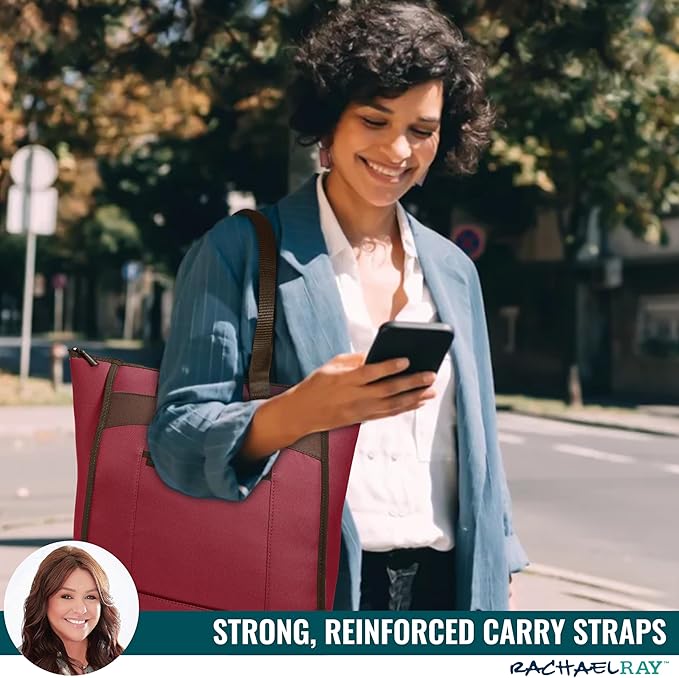 Rachael Ray Chillout Soft Sided Cooler Bag - Insulated, Leak Proof, Portable for Travel