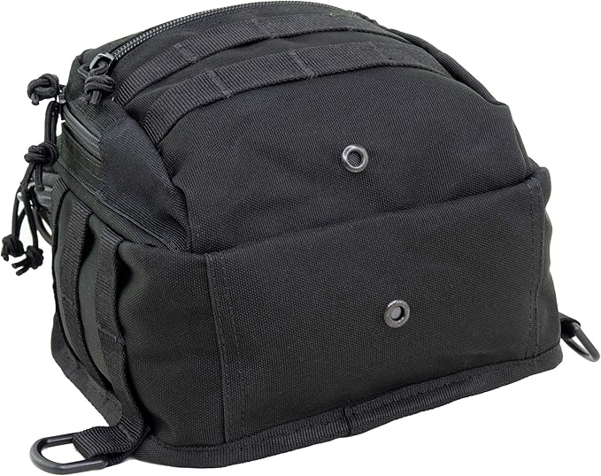 LINE2design First Aid Sling Backpack - EMS Equipment Emergency Medical Supplies Tactical Range Shoulder Molle Bag - Heavy Duty Sports Outdoor Rescue Pack - Perfect for Camping Hiking Trekking - Black