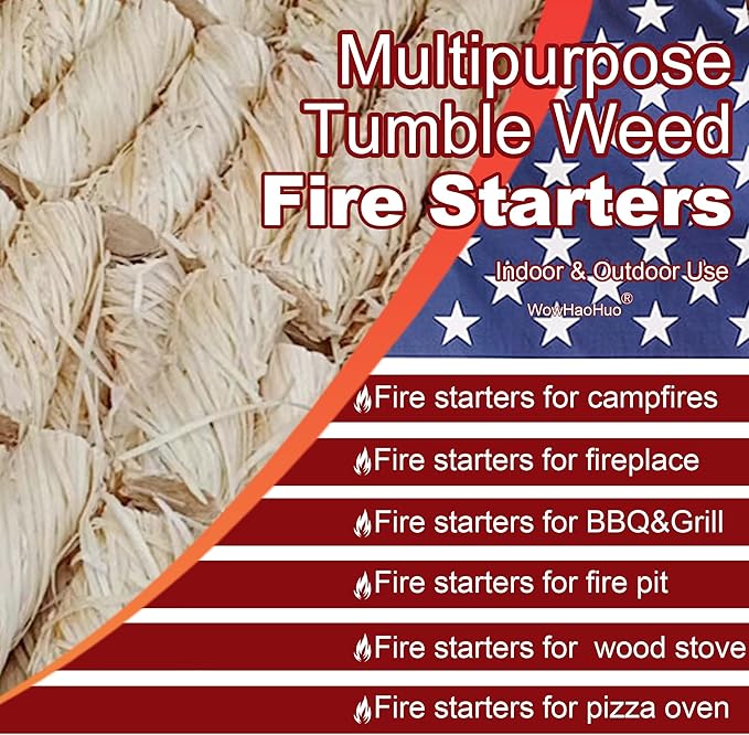 165Pcs Fire Starters for Fireplace, Campfire, BBQ, Grill Starter - All-Weather Firestarter - Charcoal Starter for Indoor and Outdoor