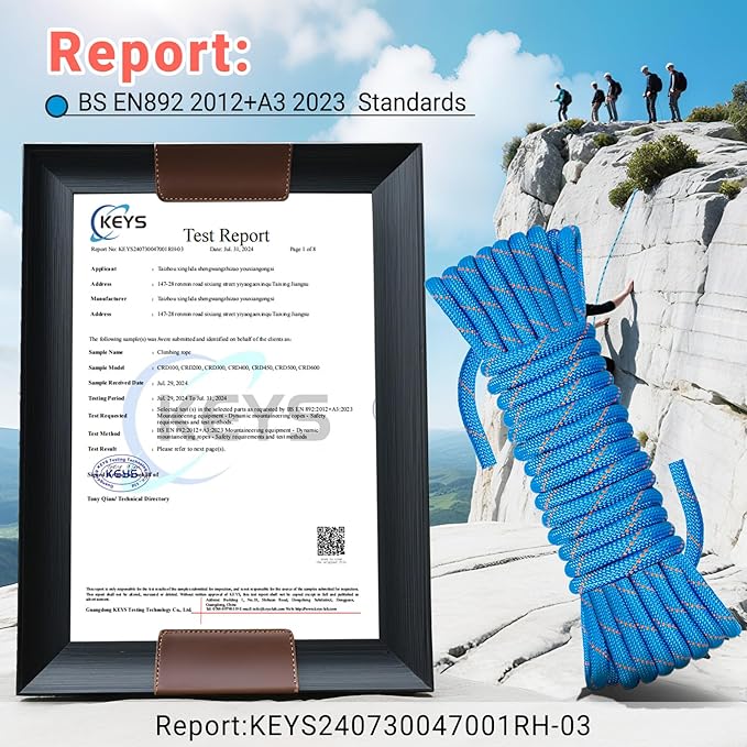 10.5mm Climbing Rope,Static Rock Climbing Rope for Escape Rope Ice Climbing Equipment Fire Rescue Parachute