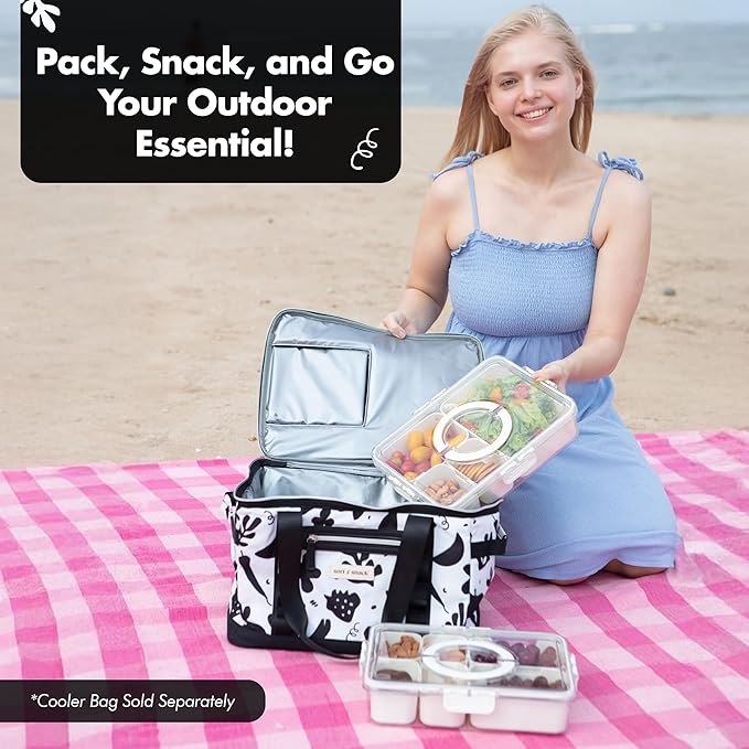 Sort & Snack Travel Cooler Bag - Fits up to 3 Sort & Snack Snacklebox - Perfect Insulated Soft Cooler Bags Collapsible Coolers for Travel and Road Trip Essentials for Adults
