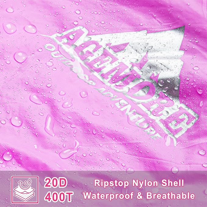 AGEMORE Ultralight Warm Weather Sleeping Bag, Portable Lightweight Waterproof Compact Sleeping Bag with Compression Sack, Fit for Kids Teens or Adults Outdoor Camping, Backpacking & Hiking