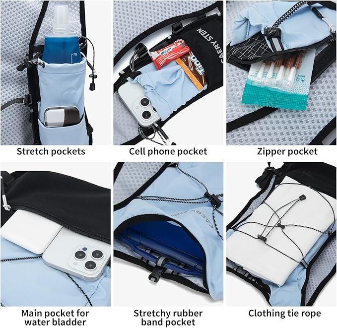 Hydration Backpack，Water Backpack，Water Vest for Running Women，Running Backpack with Water Bladder，Rave Runner Hydration Pack