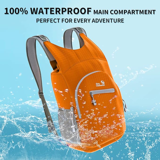 Outlander 100% Waterproof Hiking Backpack Lightweight Packable Travel Daypack