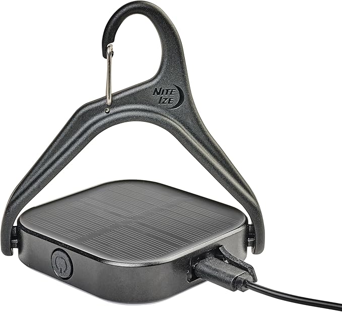 Nite Ize Radiant Revolve Rechargeable & Solar Lantern - Premium Solar Light for Camping Accessories & Backpacking Gear - Weather-Resistant Design with 360-Degree Rotating Body