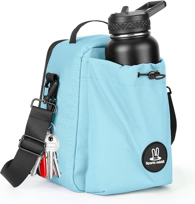 Sports rabbit Insulated Lunch Bag for Men & Women – Leakproof Cooler Tote for Containers & Water Bottles – Water-Resistant Wax-Coated Oxford Fabric – Perfect for Work, Travel, Picnics (Mint Green)