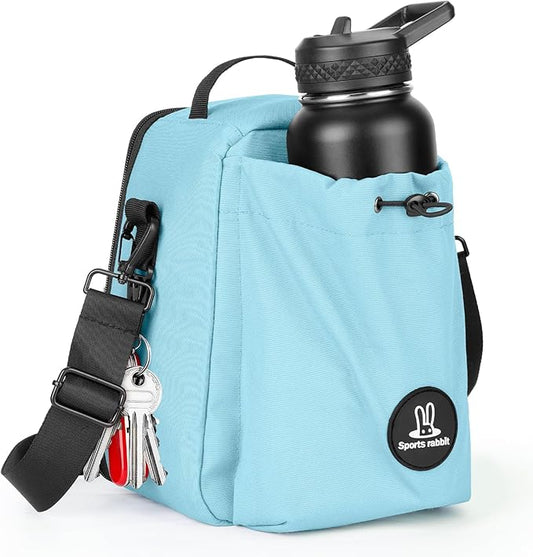 Sports rabbit Insulated Lunch Bag for Men & Women – Leakproof Cooler Tote for Containers & Water Bottles – Water-Resistant Wax-Coated Oxford Fabric – Perfect for Work, Travel, Picnics (Mint Green)