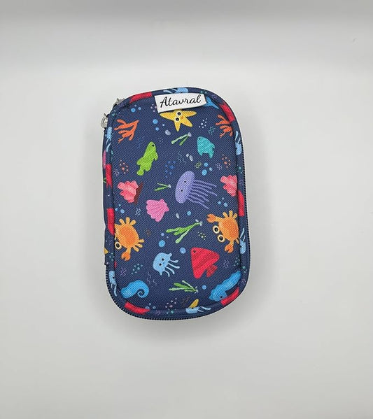 Mini Insulated Bag Snack Bag Mini Lunch Bag Insulin Bag (seablue)