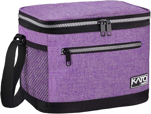 Tirrinia Insulated Lunch Box for Men/Women, Leakproof Thermal Lunch Bag for Office Picnic Work Beach Camping,Reusable Lunch Cooler Tote for Adult, Purple