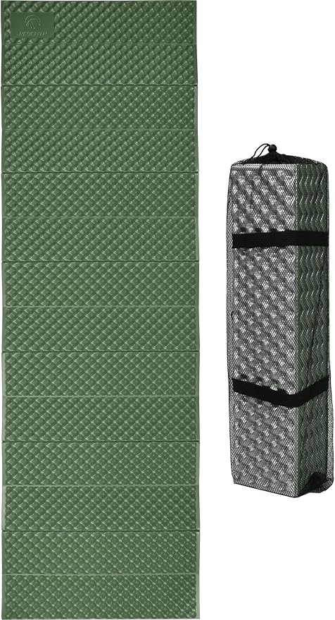 REDCAMP Foldable Foam Camping Pads for Sleeping, Waterproof Closed Cell Foam Camping Sleeping Pad - Ultra-Lightweight for Hiking & Backpacking, R-2.1 Insulated, Royal Blue/Grey/Green/Brown/Khaki