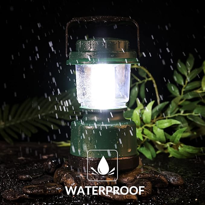 LED Camping Lantern, COB Battery Lanterns 4D Batteries Powered 2500LM, Water Resistant Emergency Light for Power Outage, Hurricane, Hiking