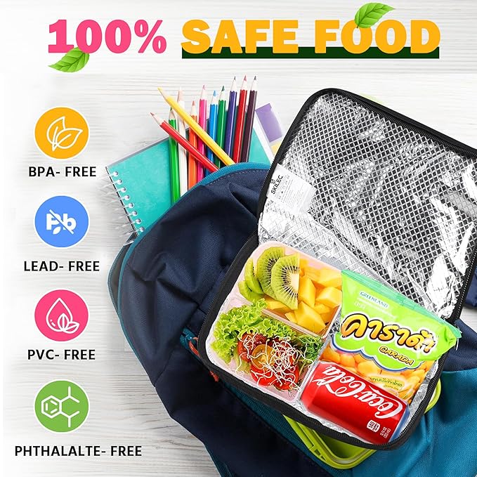 Cooler Bag - Small Insulated Lunch Bag for Adults, Women, Men - Leakproof Picnic Tote for Camping, Travel, Meal Prep - Bento Box