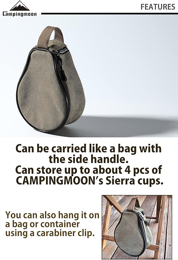 CAMPINGMOON 2pcs Set Stainless Steel Deep Type Camping Sierra Cup 450ml S-360