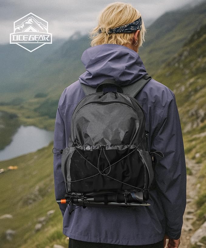 Lightweight Hiking Backpack, Camping Backpack 20L Small Backpacks Water Resistant Daypack for Women Men (Grey)