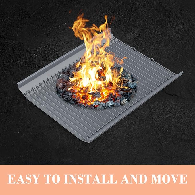 19.2 Inch Ash Pan Replacement Parts for Nexgrill 810-0025 Charcoal Grills, Heavy Duty Steel Gray Coating Ash Pan/Drip Pan for Nexgrill Charcoal 22inch Grills 810-0025,19.2" Drip Pan