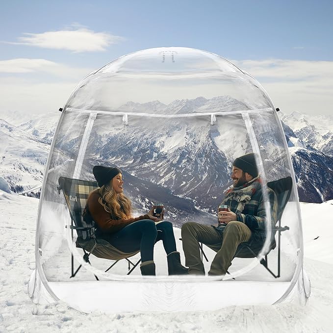 4 Person Rain Camping Sun Shelter, Outdoor Sports Bubble Instant Tent for Events Fishing Cheering (71”x 71”x 63”)