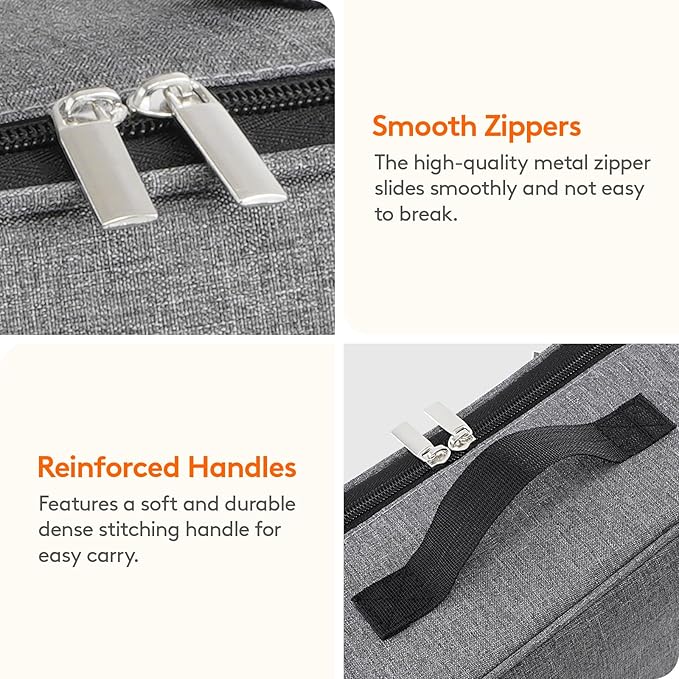 Lifewit Freezable Lunch Box, Insulated Reusable Lunch Bag with 2 Ice Packs, Mini Cooler Snack Bag for Bento Box for Salad, Sandwich, Snacks fo Men Women for Work, Gray 5L