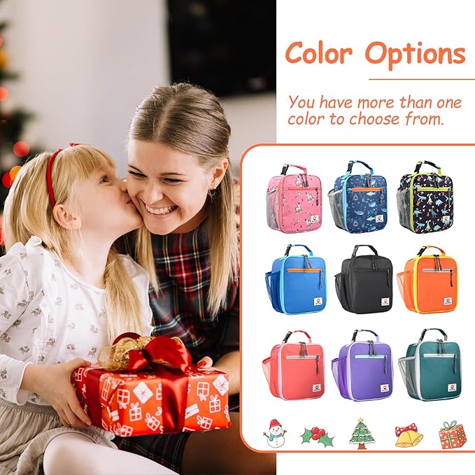 Lunch Box Kids,Premium Insulated Lunch Bag for Girls Boys,Soft Bag Mini Cooler Back to School Thermal Reusable Lunch Bag for Work School Picnic (Orange)