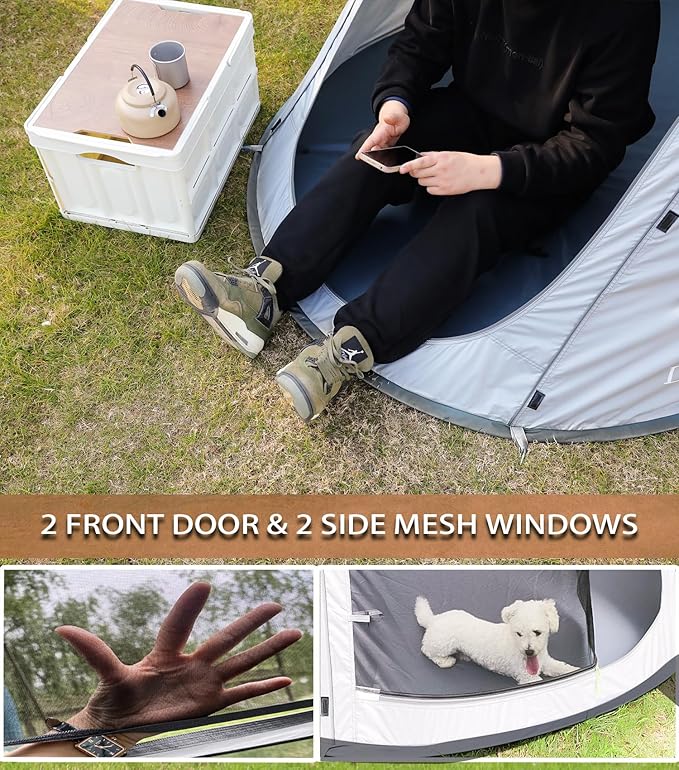 Pop Up Tents for Camping 2 Person Waterproof Army Surplus Military Popup Tent Camping Easy Up Camping Tents Instant Tent Big