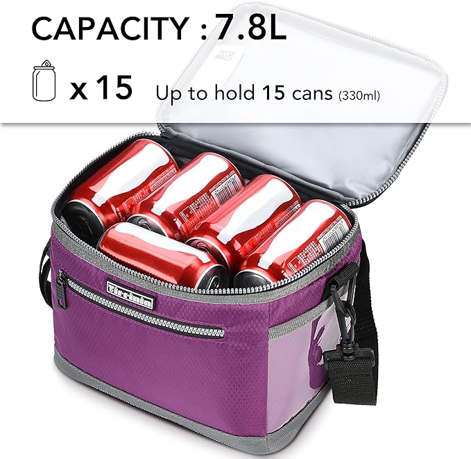 Tirrinia Insulated Lunch Bag for Women Men, Leakproof Thermal Reusable Lunch Box Tote for Adult by Tirrinia, Lunch Cooler for Office Work, Purple