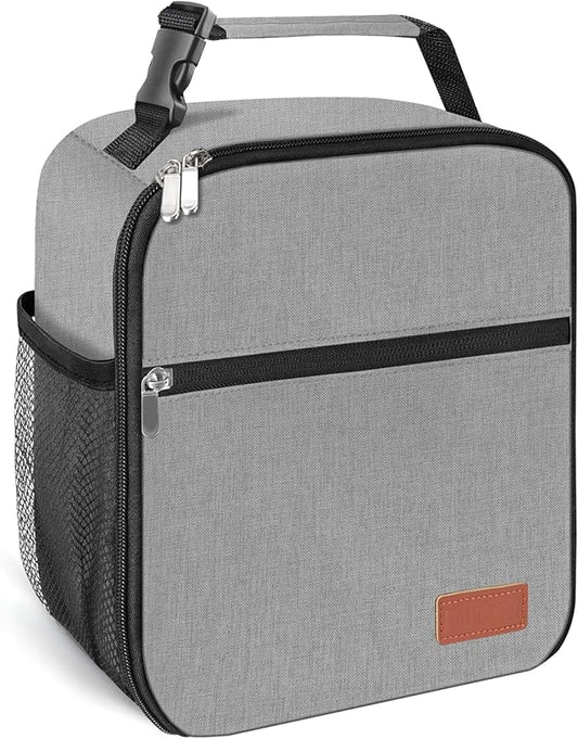 Lunch Box for Men & Women Durable Lunch Bag for Adults Reusable Small Lunchbox Grey