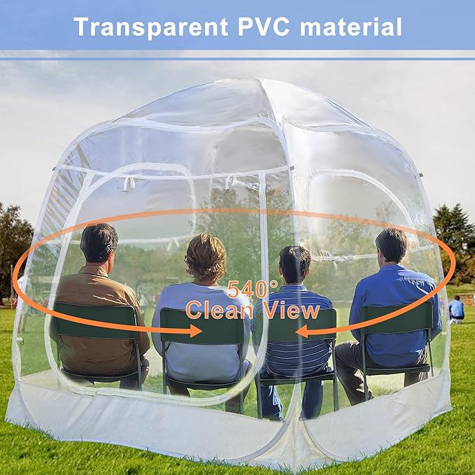 4 Person Rain Camping Sun Shelter, Outdoor Sports Bubble Instant Tent for Events Fishing Cheering (71”x 71”x 63”)