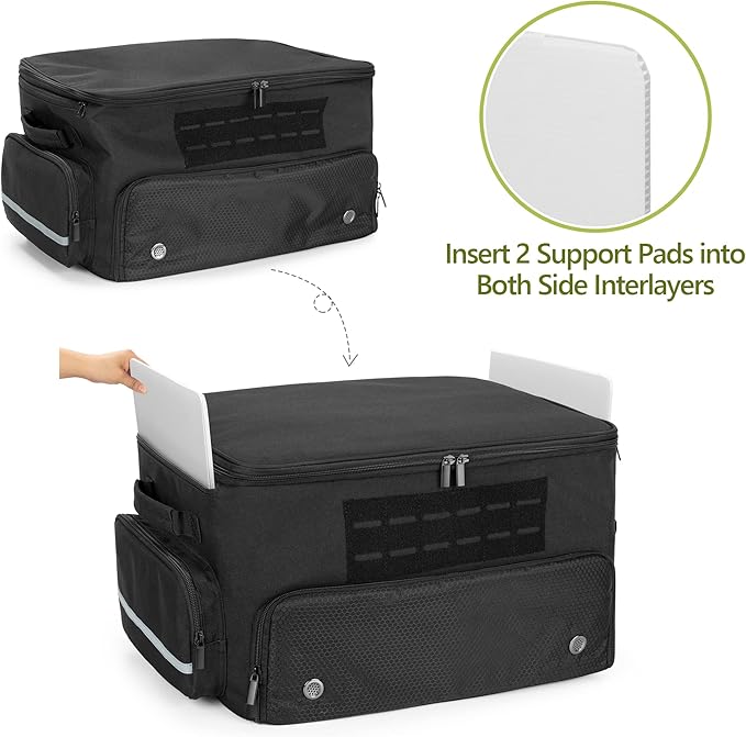 Golf Trunk Organizer Storage with Separate Compartment for 2 Pair Shoes Up to US Mens 16, Golf Car Locker Organizer for Balls, Tees, Clothes, Gloves, Accessories