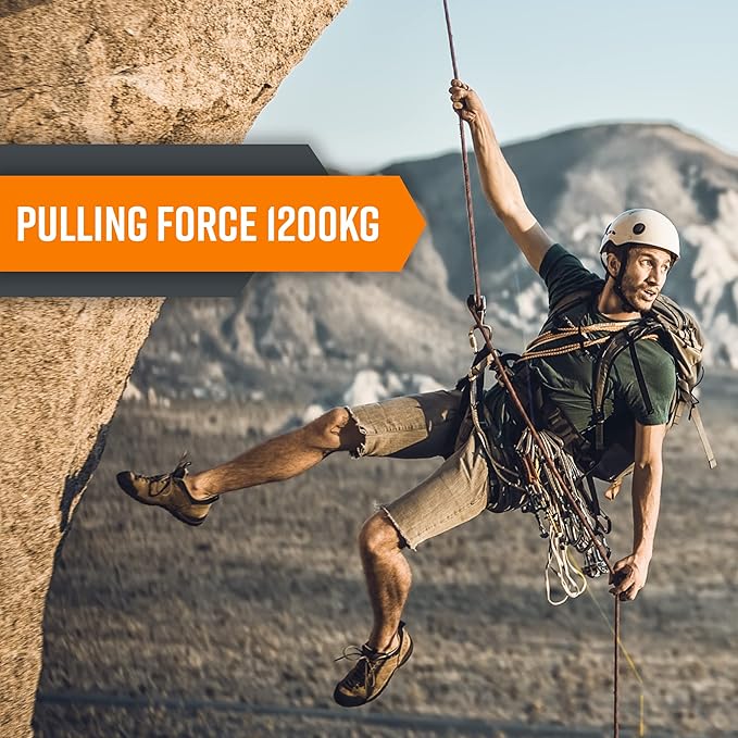 Nice C Climbing Rope, Rescue Rope, Construction Rope, Rock Climbing Rope, Static 10mm 32ft/64ft/96ft/160ft/230ft/500ft/985ft/1000ft with Carry Bag (Orange, 70M(230ft))