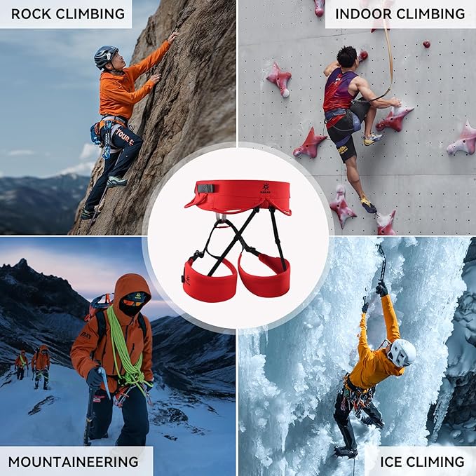 KAILAS B4 Rock Climbing Harness Men Roofing Harness Safety Belt Climbing Gear Adjustable Mountaineering Lightweight