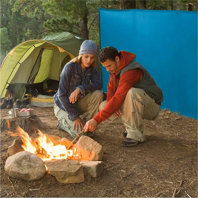 WallUp The Instant Outdoor Privacy Product, Versatile Privacy Tent, Works as a Privacy Screen, Wall Divider, Shelter, and Enclosure, Weather-Resistant, Durable, UV-Treated Cloth, 6' x 12', Aqua