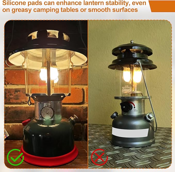 SUNJIKA Camping Kerosene Lamp Silicone Tank Base Protector for Coleman Lanterns, Scratch-Resistant, Enhanced Stability Camping Lantern Part,Suitable for Coleman Lanterns 220.228.236.237.252,639